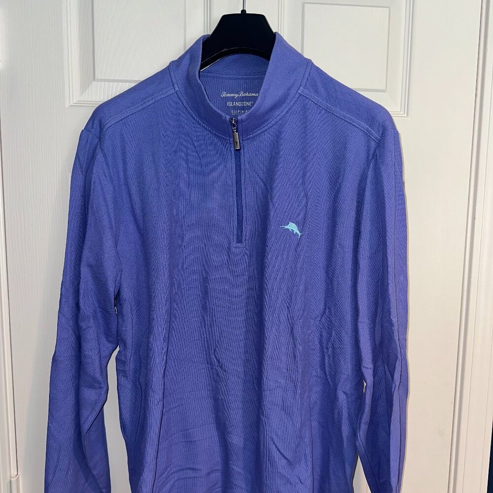 Tommy Bahama Emfielder IslandZone® Half-Zip Pullover – Men’s XL – Purple